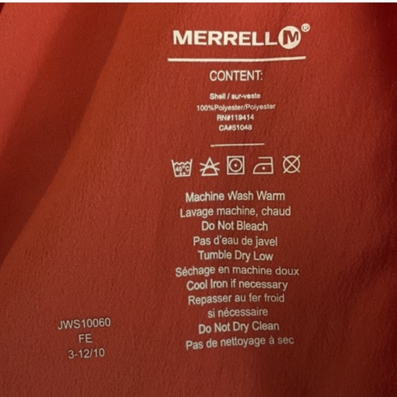 Merrell RUST Short Sleeved Shirt, S. Fall Sale - Picture 4 of 5